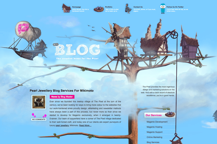 The Pixel Blog website preview